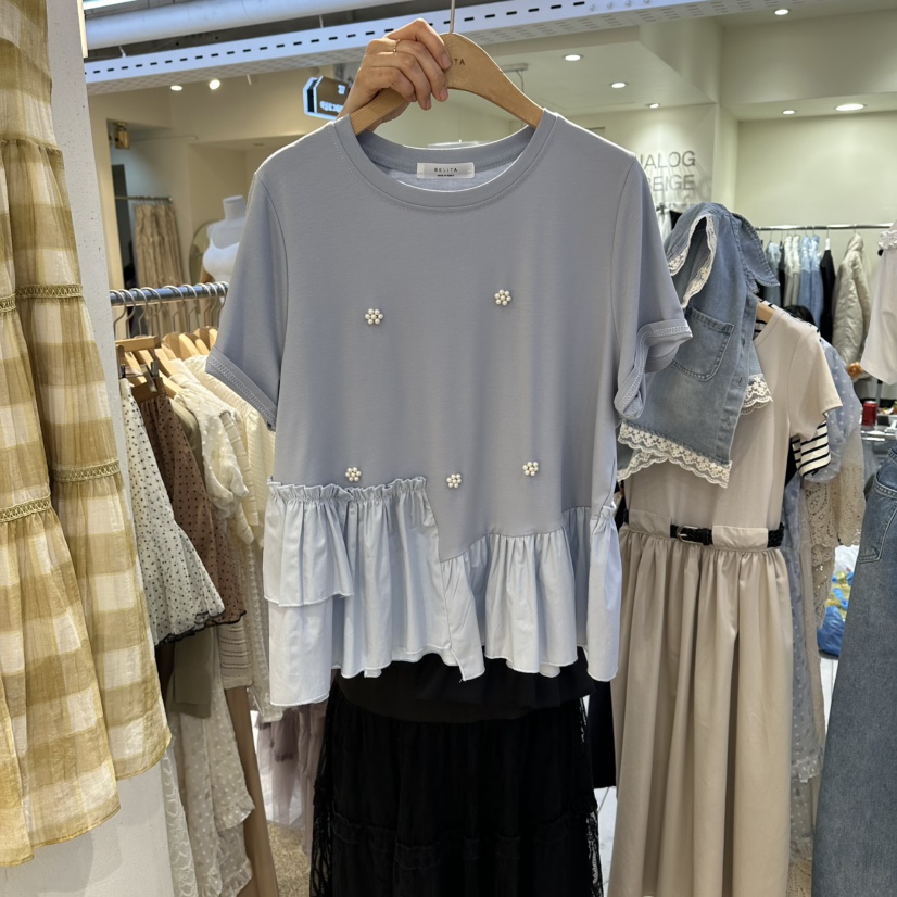 BELITA韓國直郵女裝新品推薦休閑26春夏時尚職業襯衫蕾絲衫BELITA襯衫/蕾絲衫圖色2