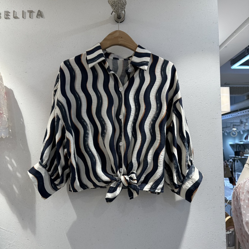BELITA韓國直郵實拍女裝新品熱賣26春夏職業休閑襯衫蕾絲衫BELITA襯衫/蕾絲衫圖色2