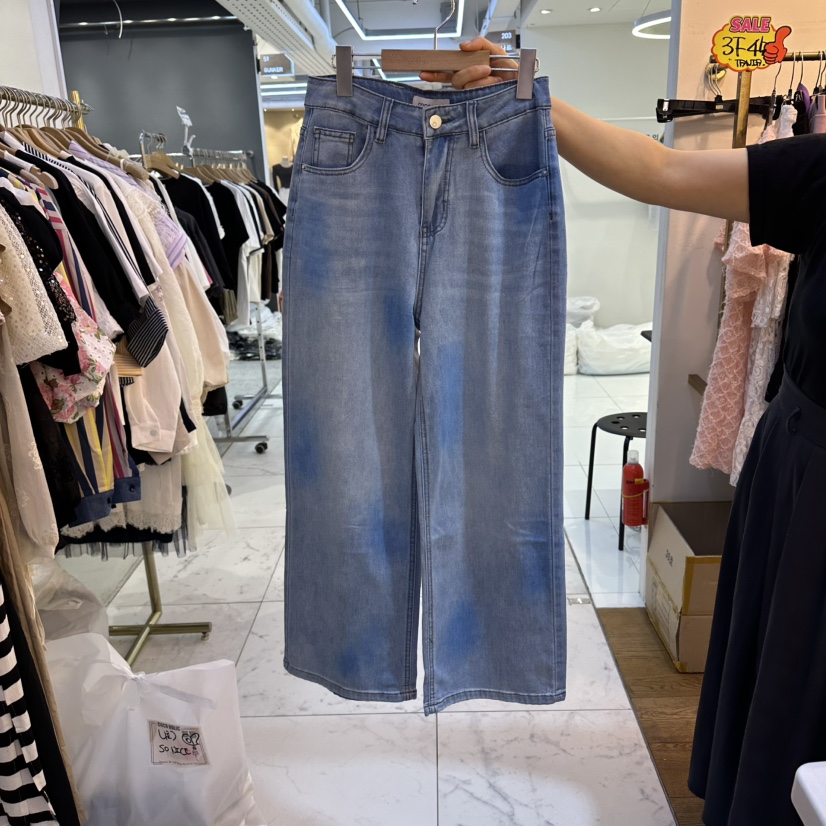 COCO HOLIC韓國東大門直郵女士新品熱賣26春夏時尚牛仔褲COCO HOLIC牛仔褲圖色1