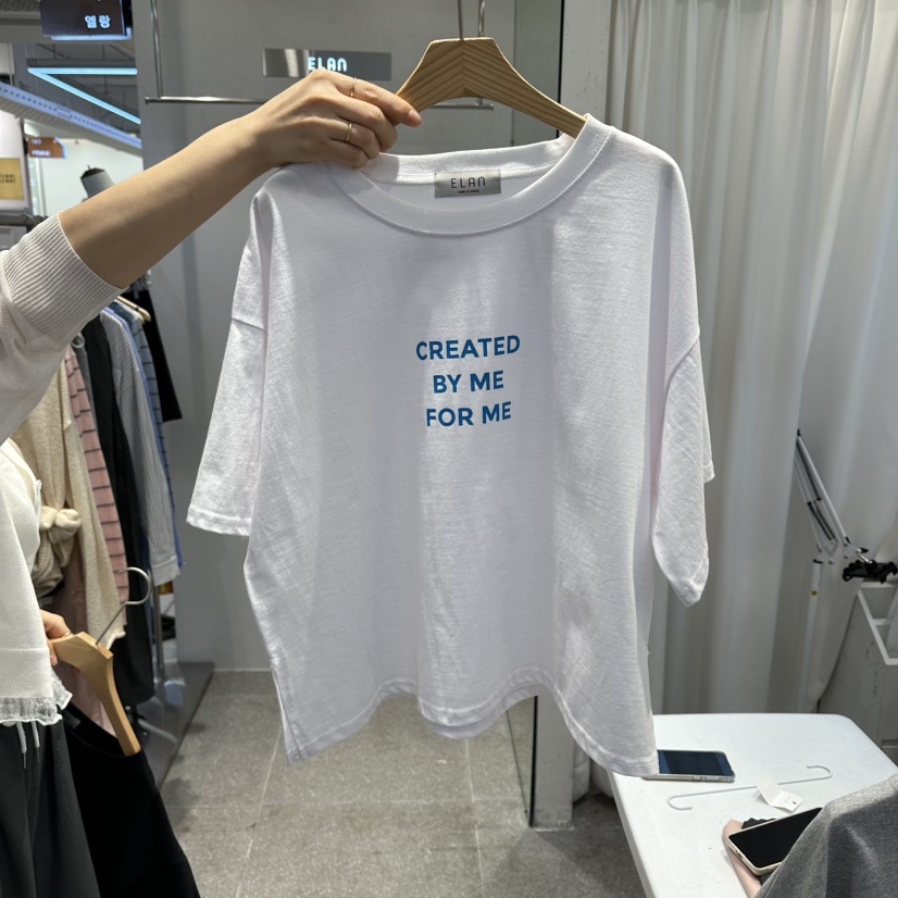 空韓國代購女士新品職業熱賣時尚人氣休閑26春夏推薦T恤開衩空T恤圖色1