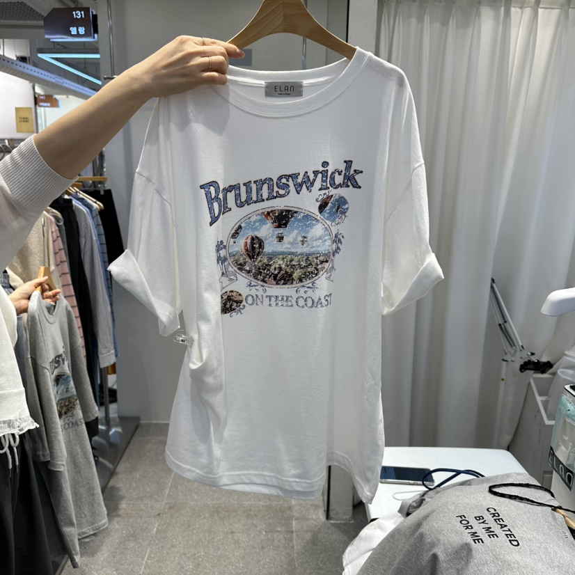 空韓國東大門代購女士新款熱賣休閑職業推薦人氣時尚26春夏T恤空T恤圖色1