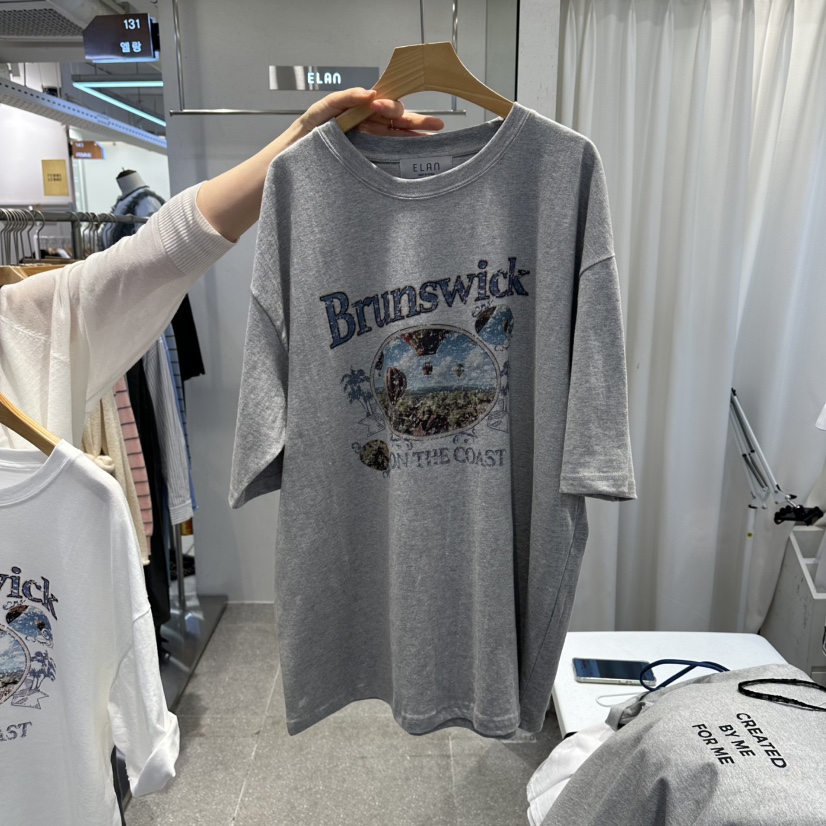 空韓國東大門代購女士新款熱賣休閑職業推薦人氣時尚26春夏T恤空T恤圖色2