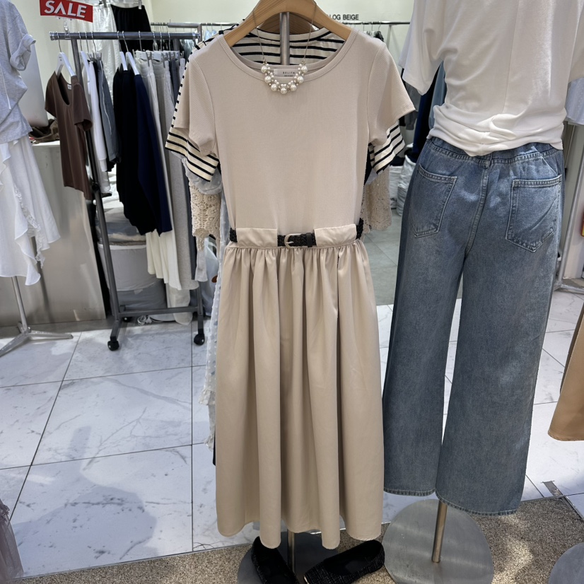 BELITA韓國直郵女裝新款推薦時尚職業熱賣26春夏連衣裙含腰帶BELITA連衣裙圖色1