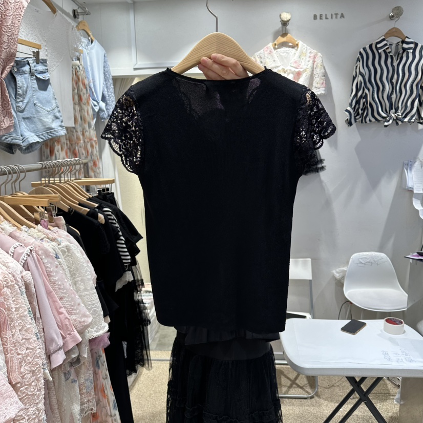 BELITA韓國東大門代購女裝新款人氣時尚職業26春夏襯衫蕾絲衫BELITA襯衫/蕾絲衫