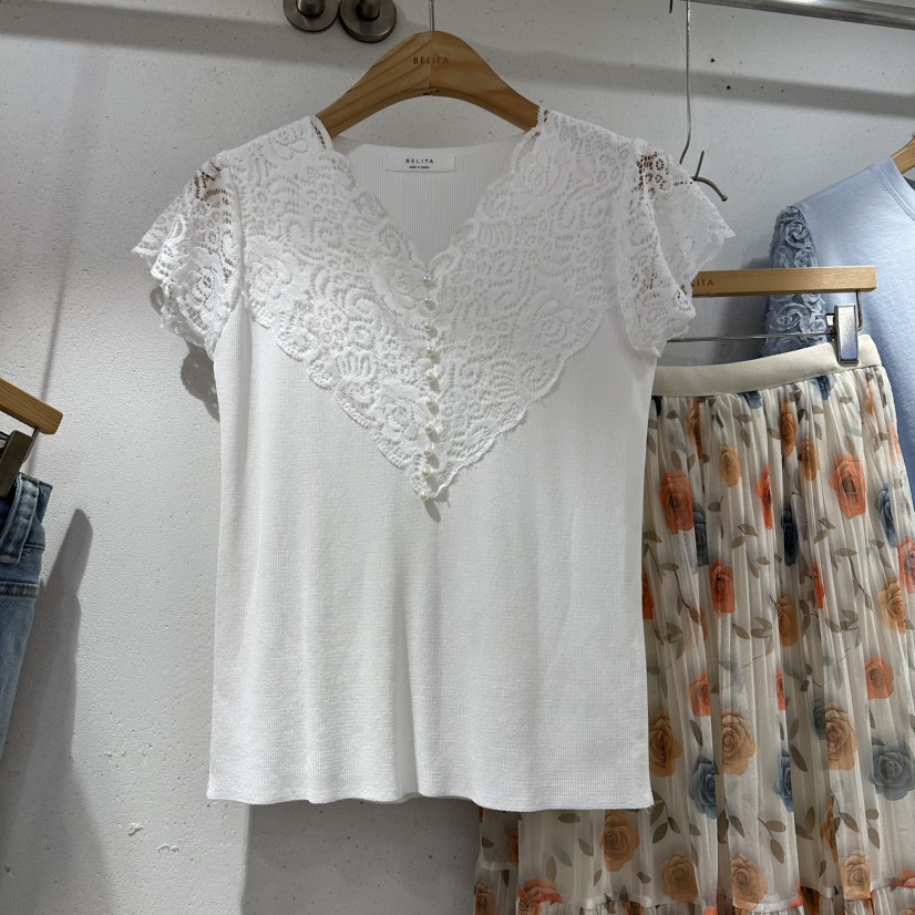 BELITA韓國東大門代購女裝新款人氣時尚職業26春夏襯衫蕾絲衫BELITA襯衫/蕾絲衫圖色1