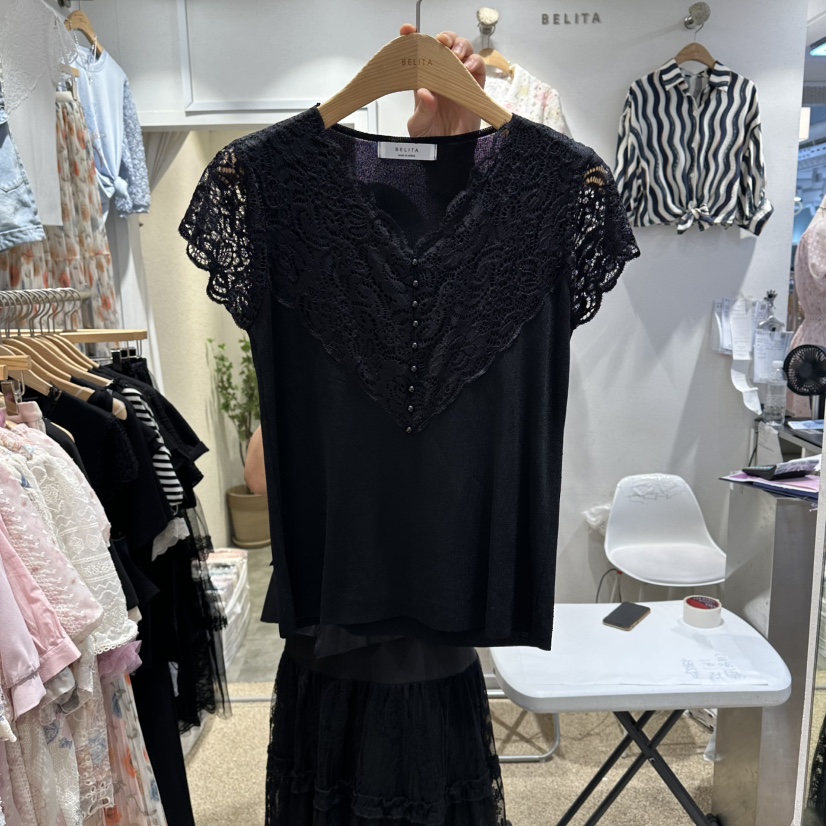BELITA韓國東大門代購女裝新款人氣時尚職業26春夏襯衫蕾絲衫BELITA襯衫/蕾絲衫圖色2