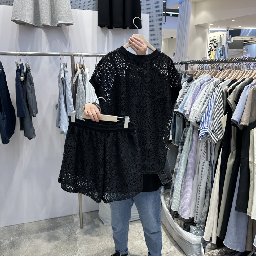 BLOOM韓國直郵實拍女士新品時尚休閑人氣套裝三件套套裝蕾絲BLOOM-Q套裝