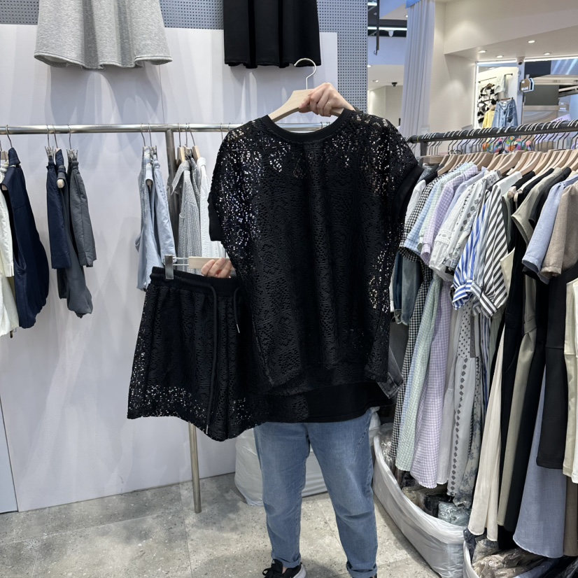 BLOOM韓國直郵實拍女士新品時尚休閑人氣套裝三件套套裝蕾絲BLOOM-Q套裝圖色2