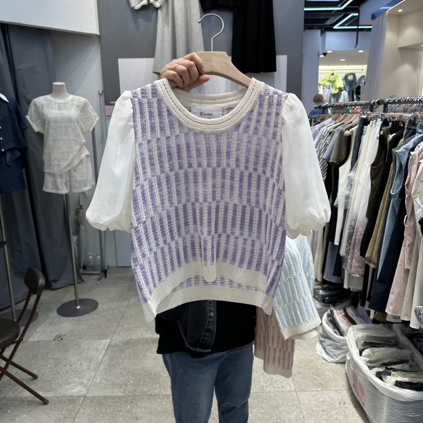 BLOOM韓國東大門代購女裝新品休閑職業26春夏時尚襯衫蕾絲衫BLOOM-Q襯衫/蕾絲衫圖色2