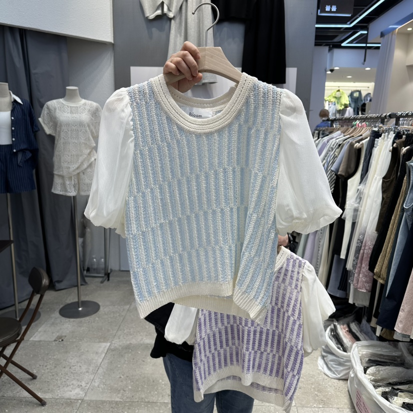 BLOOM韓國東大門代購女裝新品休閑職業26春夏時尚襯衫蕾絲衫BLOOM-Q襯衫/蕾絲衫圖色3