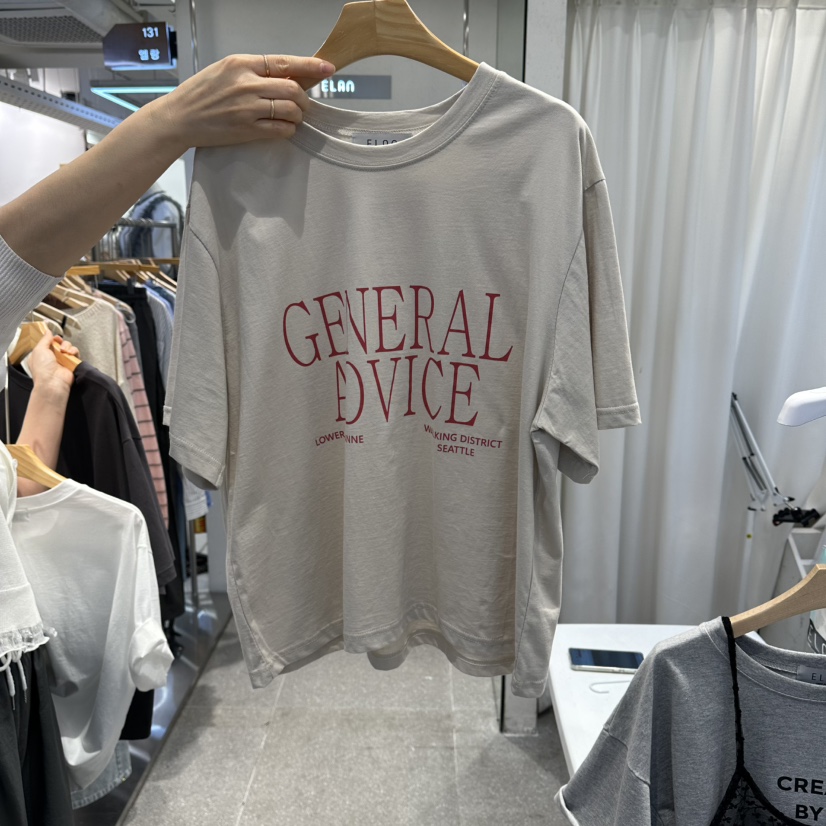 空韓國直郵女裝新品時尚熱賣推薦人氣休閑職業26春夏T恤空T恤圖色2