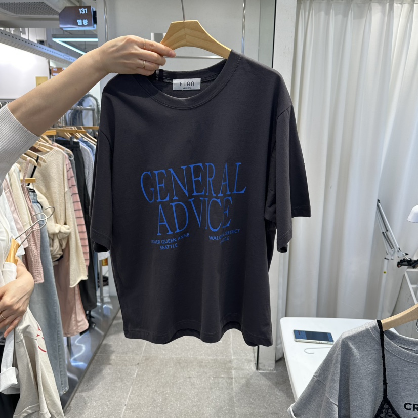 空韓國直郵女裝新品時尚熱賣推薦人氣休閑職業26春夏T恤空T恤圖色3