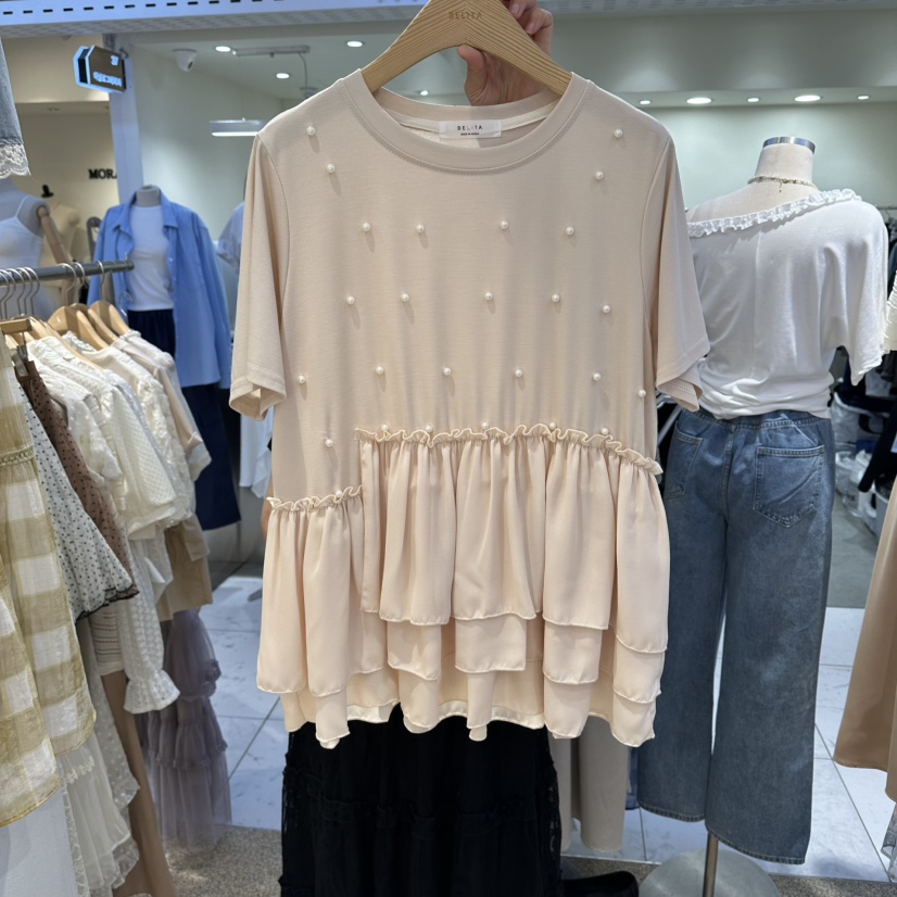 BELITA韓國代購女裝新品職業時尚26春夏推薦襯衫蕾絲衫雪紡BELITA襯衫/蕾絲衫圖色1