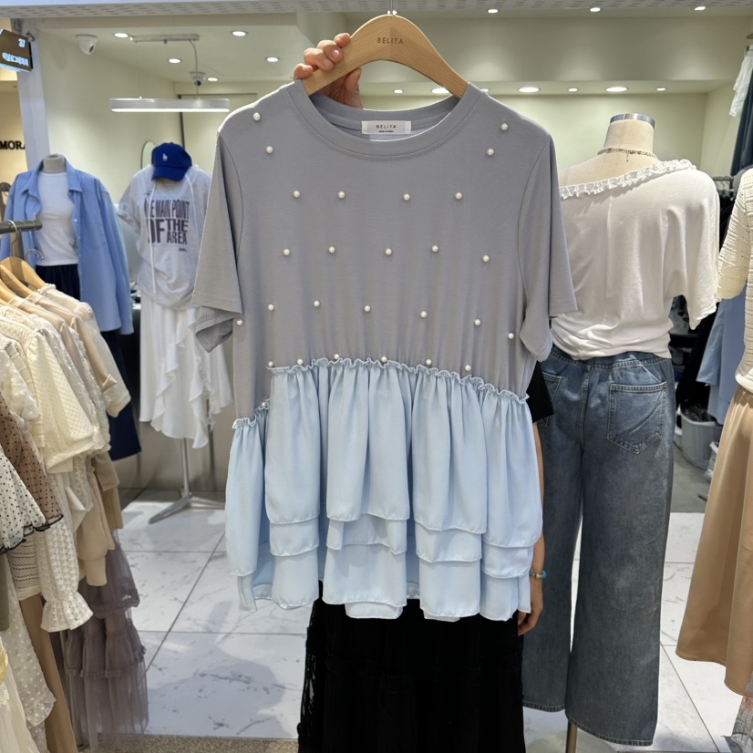 BELITA韓國代購女裝新品職業時尚26春夏推薦襯衫蕾絲衫雪紡BELITA襯衫/蕾絲衫圖色3