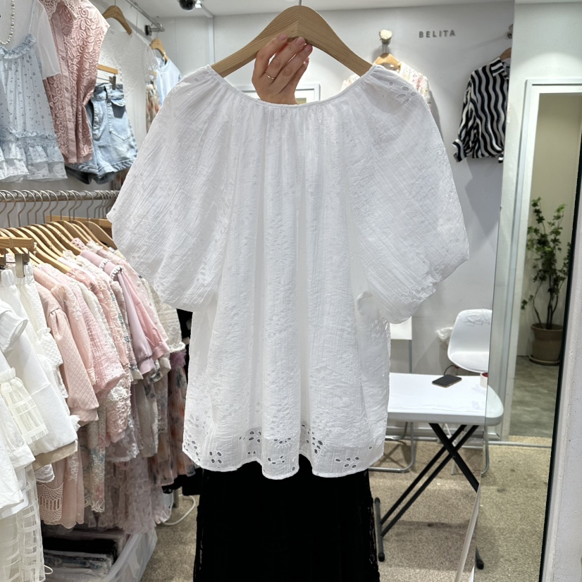 BELITA韓國直郵女裝新品人氣推薦職業26春夏休閑襯衫蕾絲衫BELITA襯衫/蕾絲衫