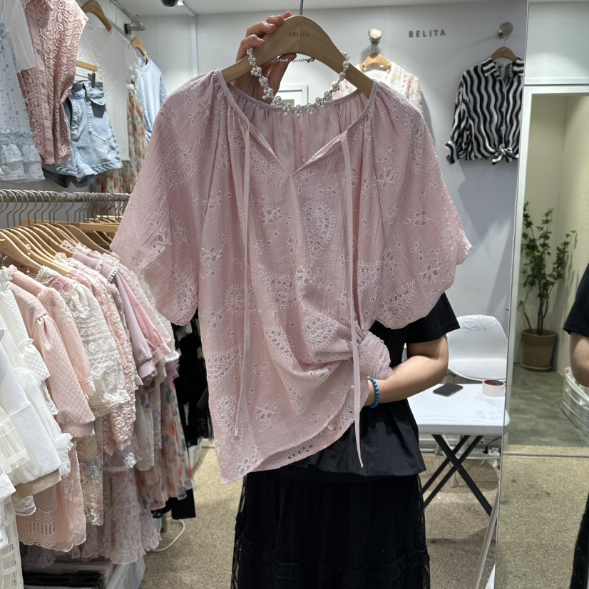 BELITA韓國直郵女裝新品人氣推薦職業26春夏休閑襯衫蕾絲衫BELITA襯衫/蕾絲衫圖色2