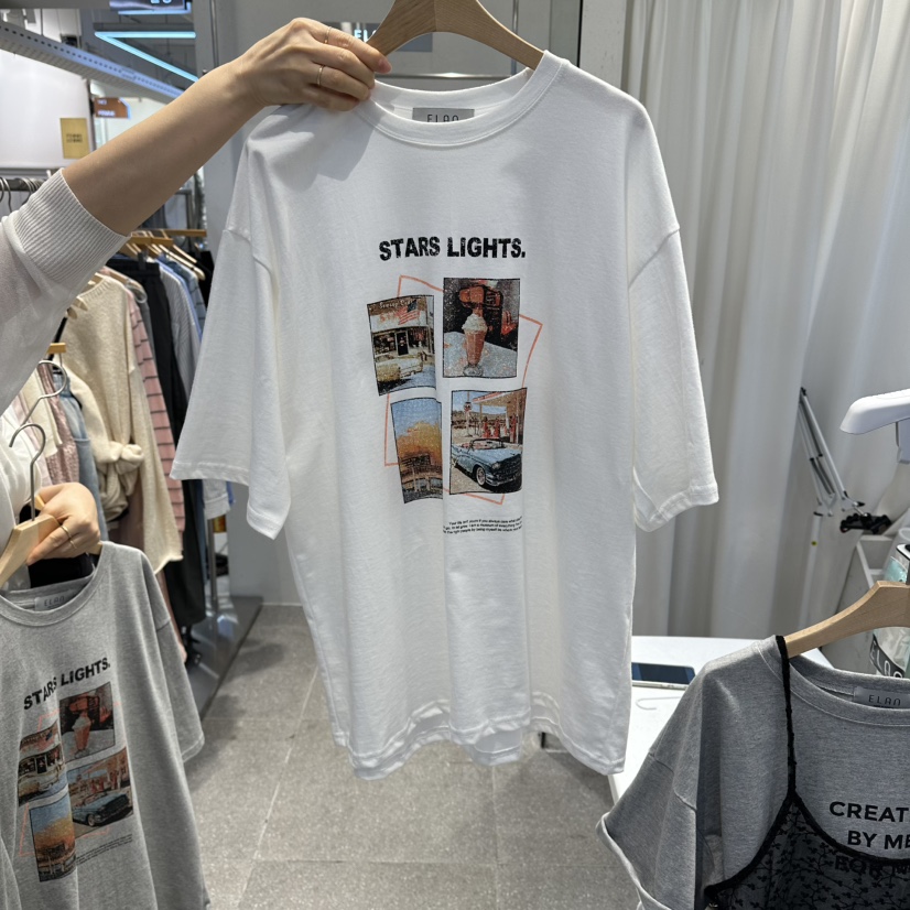 空韓國東大門代購女士新款推薦熱賣休閑人氣職業時尚26春夏T恤空T恤圖色1