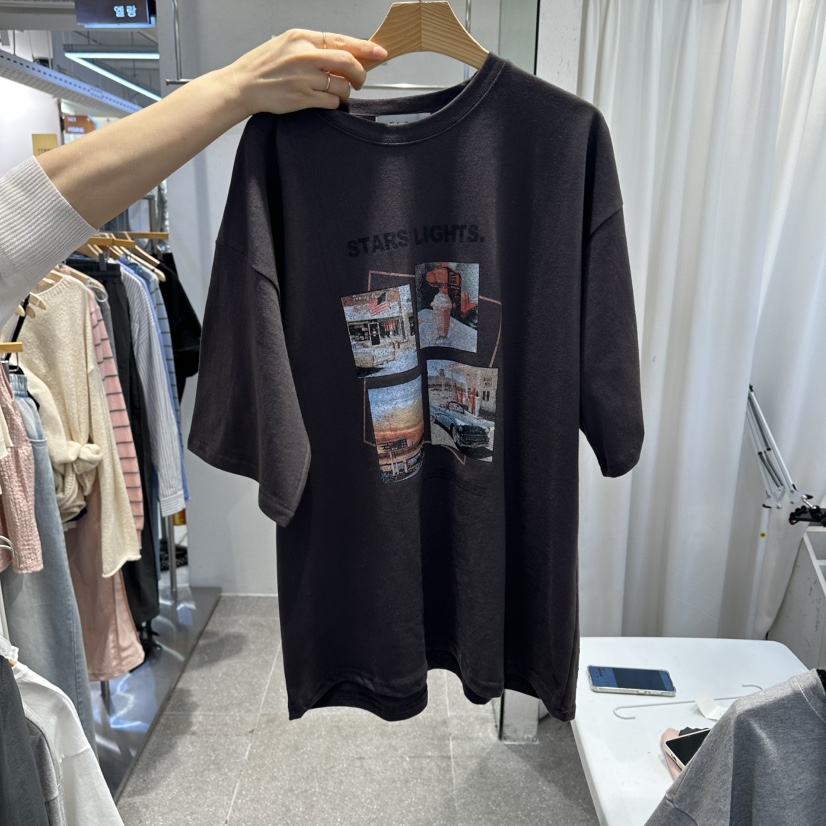 空韓國東大門代購女士新款推薦熱賣休閑人氣職業時尚26春夏T恤空T恤圖色3