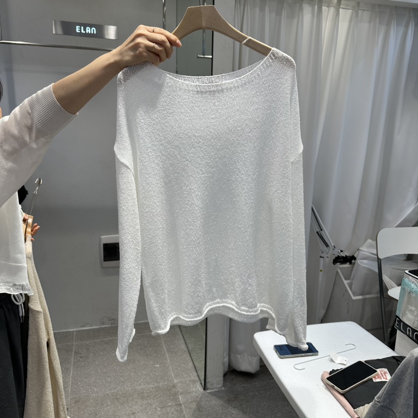 空韓國代購女裝新款熱賣休閑人氣時尚26春夏推薦職業針織衫空針織衫圖色1