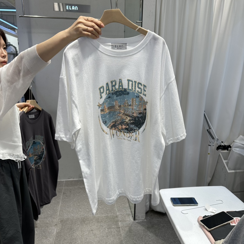 空韓國代購女士新款熱賣職業時尚推薦26春夏人氣休閑T恤空T恤圖色1