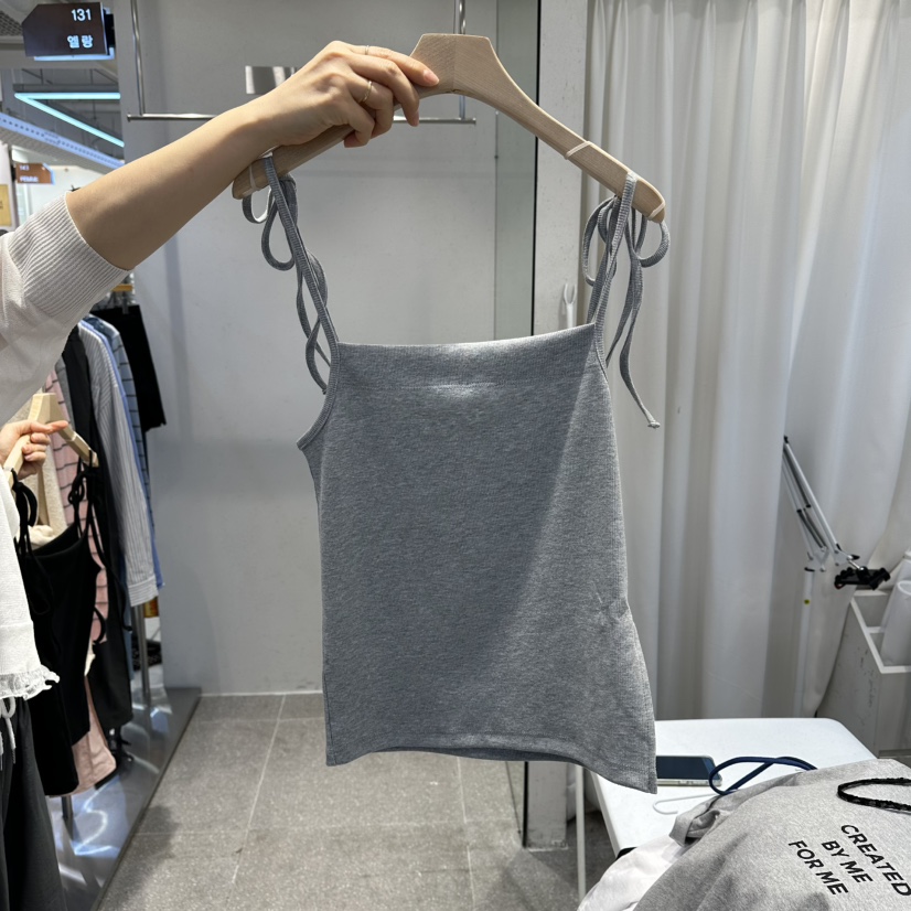 空韓國東大門直郵女士新品休閑熱賣時尚人氣吊帶背心羅紋空吊帶/背心
