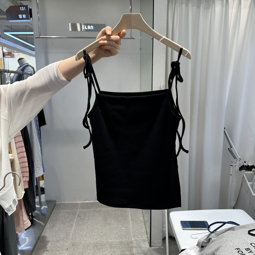 空韓國東大門直郵女士新品休閑熱賣時尚人氣吊帶背心羅紋空吊帶/背心圖色2