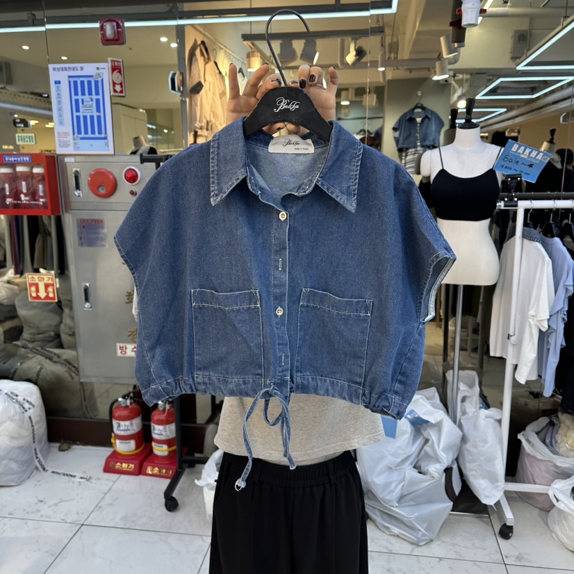 空韓國直郵實拍女裝新款推薦職業26春夏休閑人氣襯衫蕾絲衫BAKHA襯衫/蕾絲衫圖色1