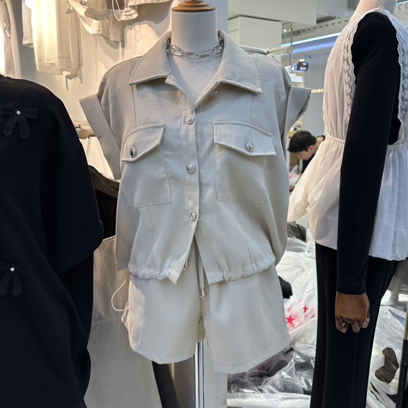 空韓國東大門代購女士新款26春夏時尚休閑熱賣職業推薦套裝BAKHA套裝圖色1