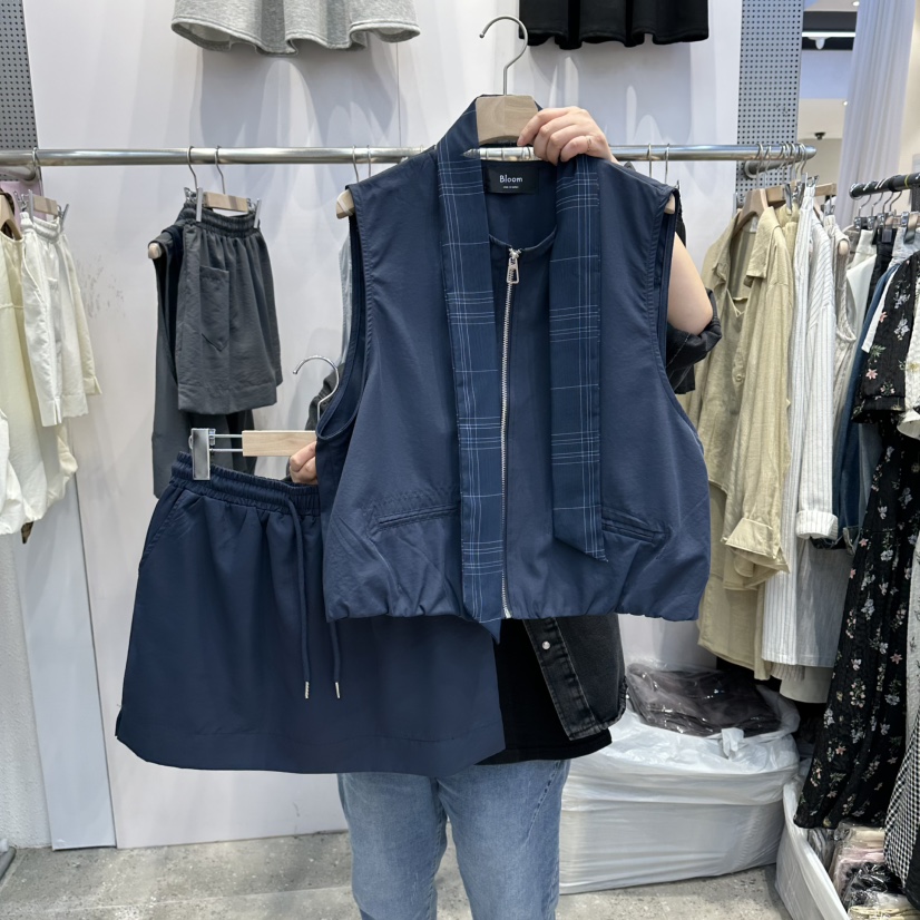 BLOOM韓國直郵女裝新品推薦時尚26春夏套裝含圍巾套裝格紋BLOOM-Q套裝圖色4