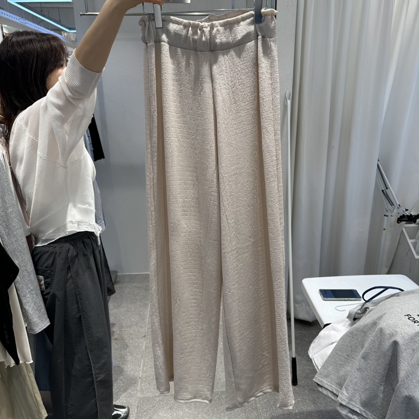 空韓國東大門直郵女士新款職業推薦休閑人氣時尚休閑褲褶裥空休閑褲