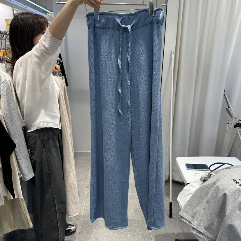 空韓國東大門直郵女士新款職業推薦休閑人氣時尚休閑褲褶裥空休閑褲圖色1