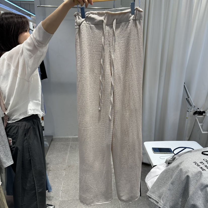 空韓國東大門直郵女士新款職業推薦休閑人氣時尚休閑褲褶裥空休閑褲圖色2