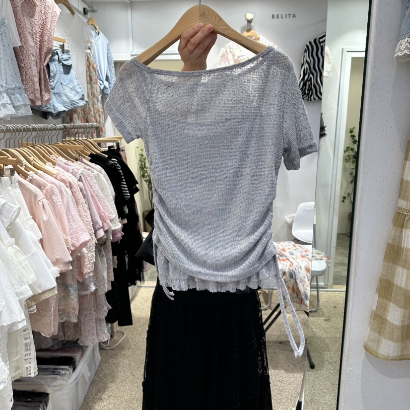 BELITA韓國東大門代購女士新品熱賣套裝不含項鏈袖子褶皺BELITA套裝