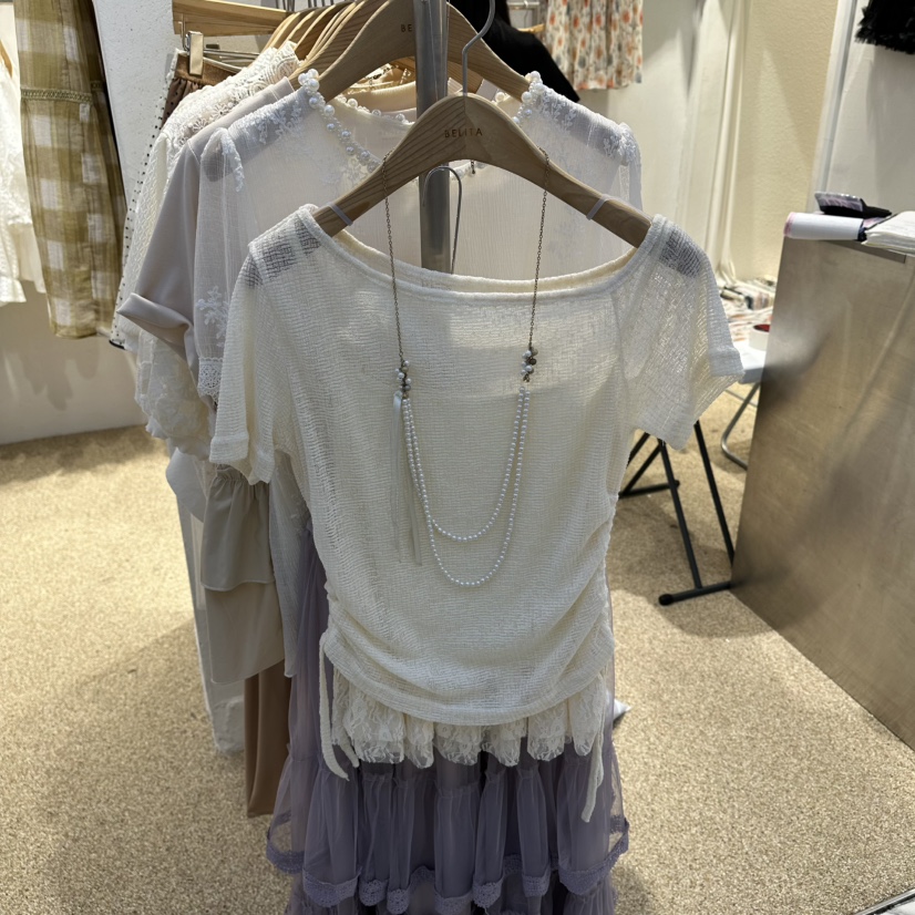 BELITA韓國東大門代購女士新品熱賣套裝不含項鏈袖子褶皺BELITA套裝圖色2