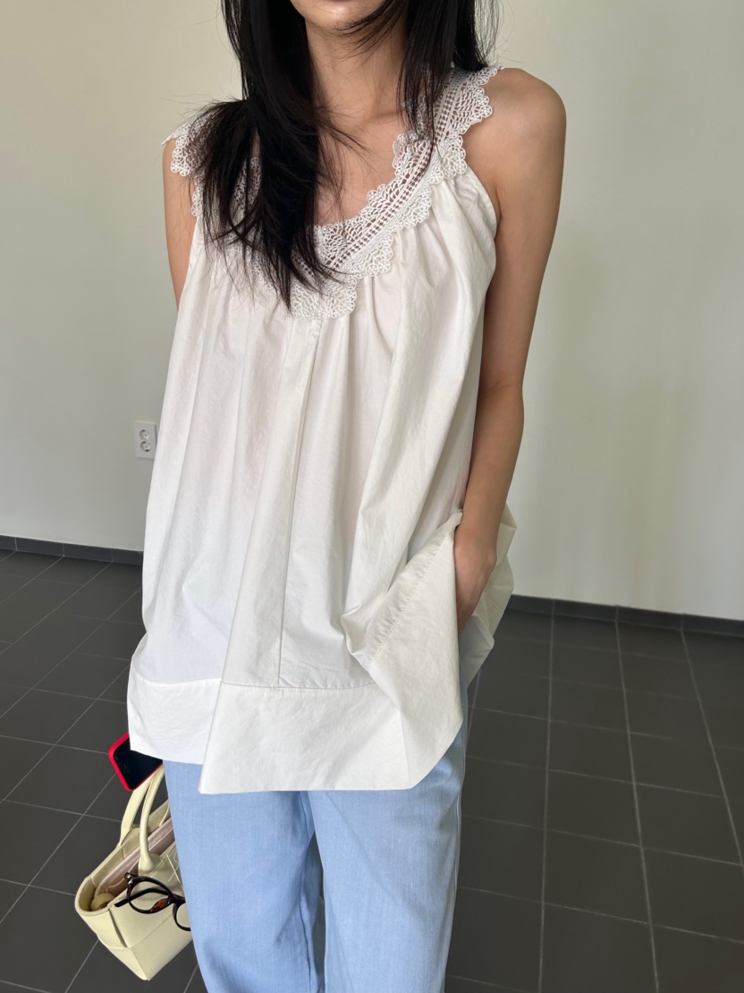 ME MO韓國直郵女裝新款時尚26春夏襯衫蕾絲衫不含腰帶蕾絲ME MO襯衫/蕾絲衫圖色3