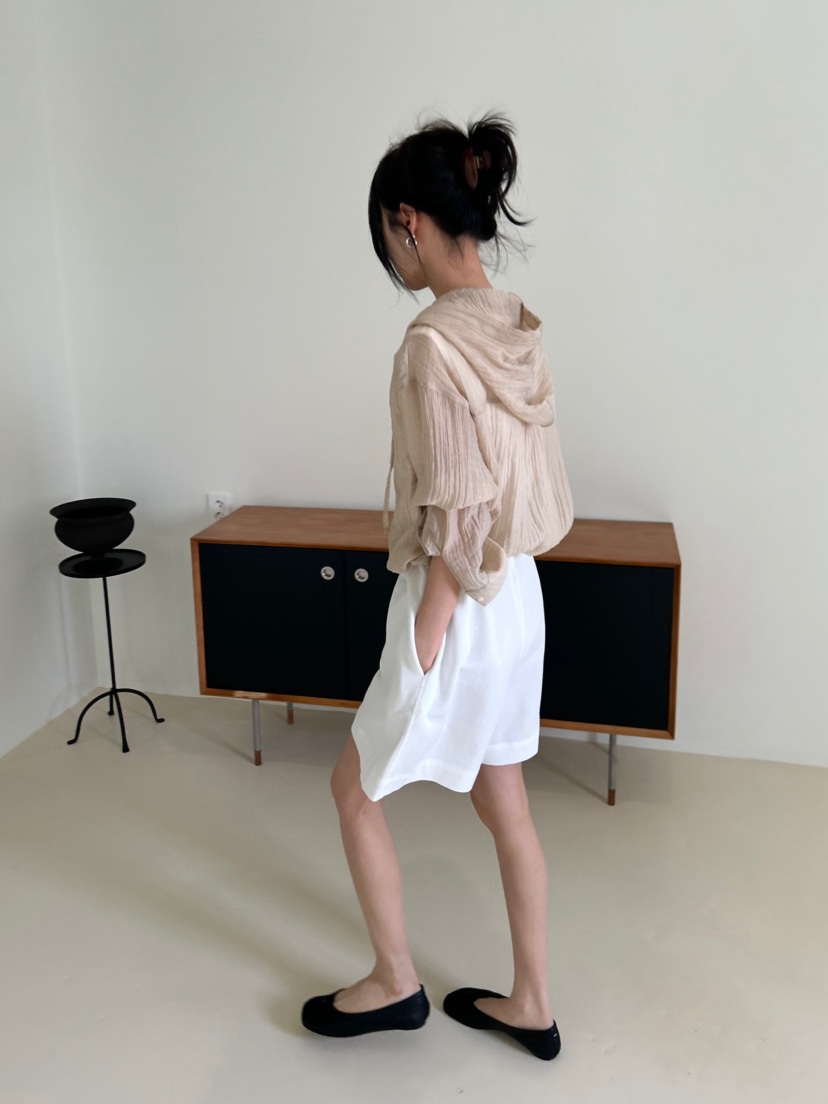 ME MO韓國直郵實拍女士新款休閑襯衫蕾絲衫不含內搭連帽衫透明ME MO襯衫/蕾絲衫