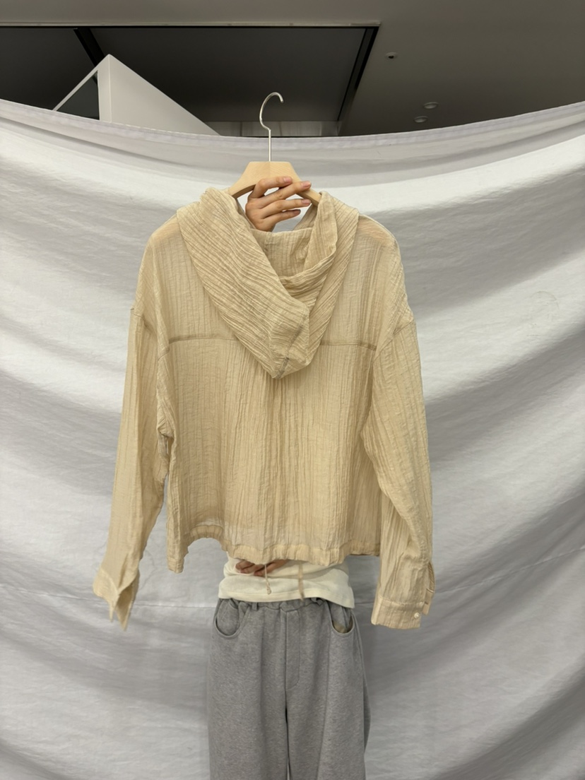 ME MO韓國直郵實拍女士新款休閑襯衫蕾絲衫不含內搭連帽衫透明ME MO襯衫/蕾絲衫