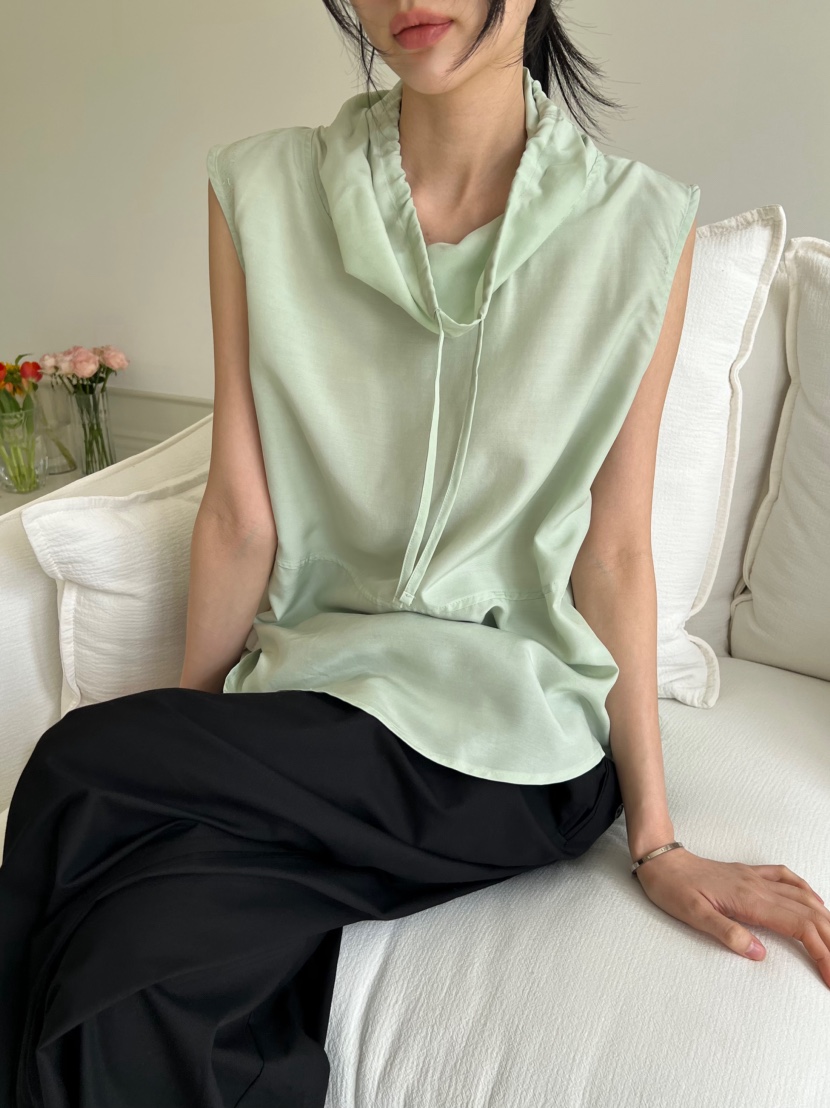 ME MO韓國東大門代購女裝新品26春夏推薦襯衫蕾絲衫高領ME MO襯衫/蕾絲衫