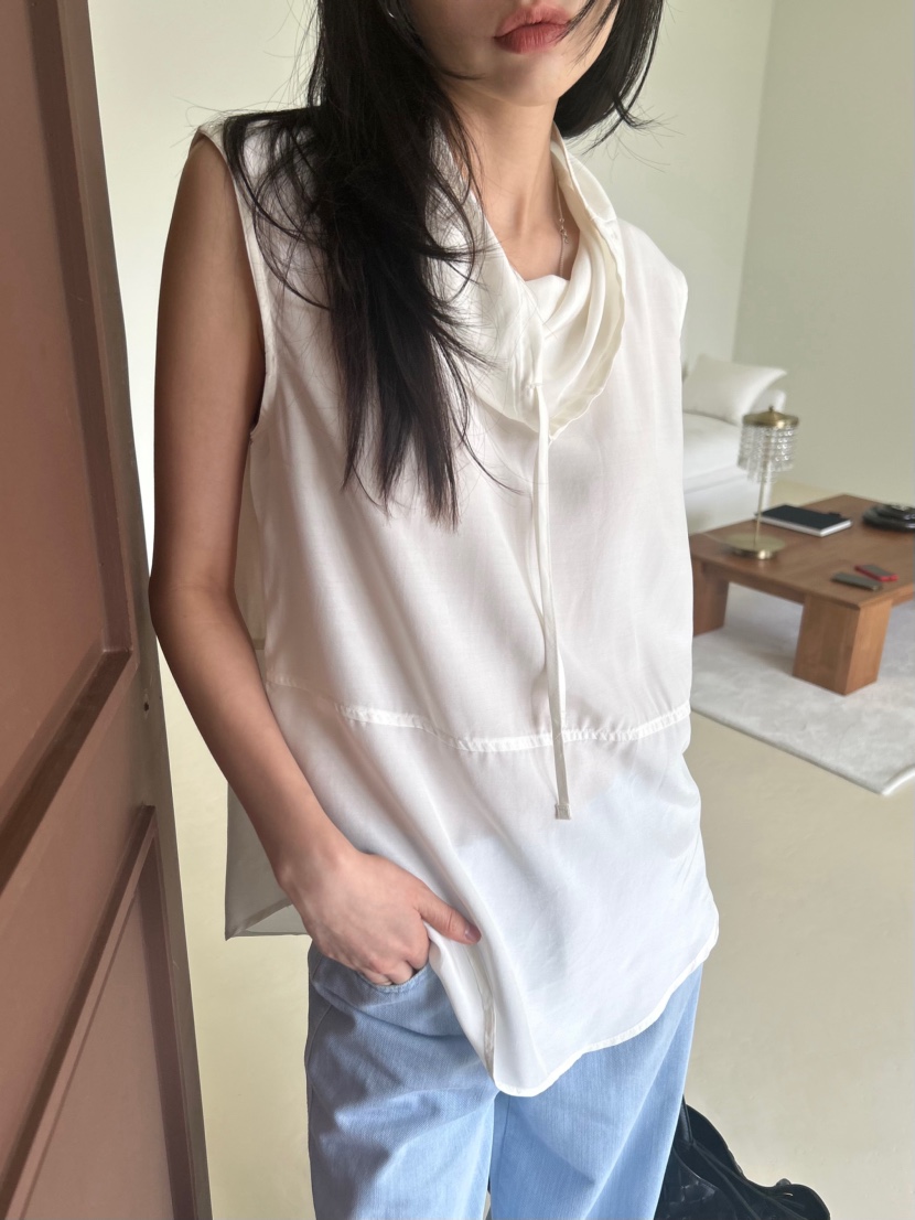 ME MO韓國東大門代購女裝新品26春夏推薦襯衫蕾絲衫高領ME MO襯衫/蕾絲衫圖色1