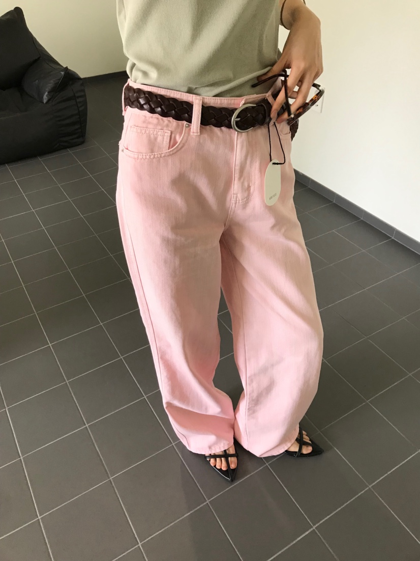 ME MO韓國代購女裝新款職業推薦休閑26春夏牛仔褲不含腰帶ME MO牛仔褲