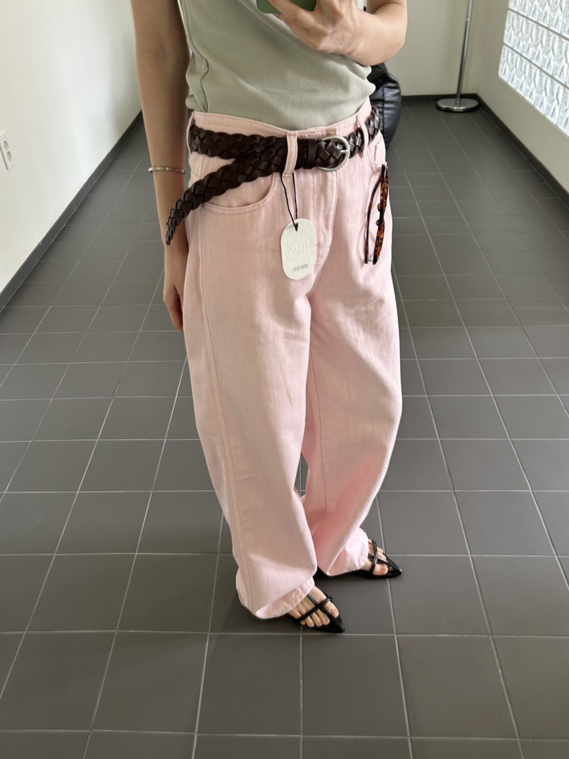 ME MO韓國代購女裝新款職業推薦休閑26春夏牛仔褲不含腰帶ME MO牛仔褲