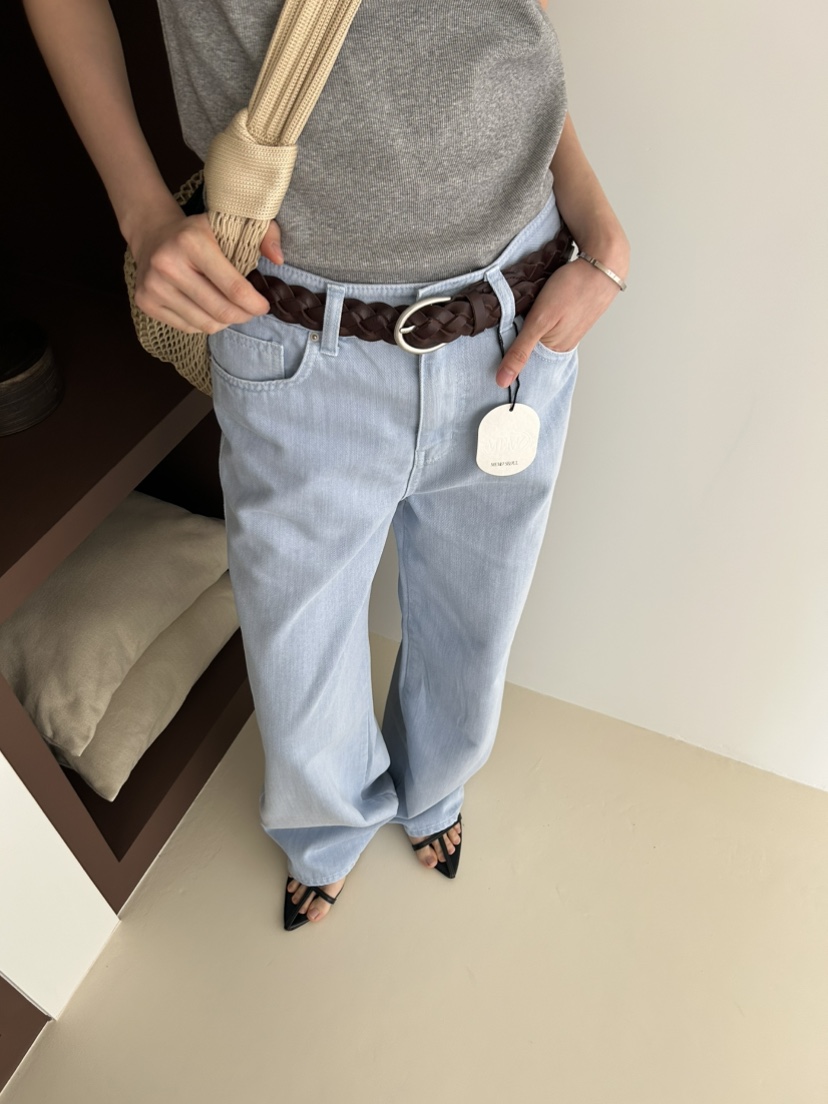 ME MO韓國代購女裝新款職業推薦休閑26春夏牛仔褲不含腰帶ME MO牛仔褲