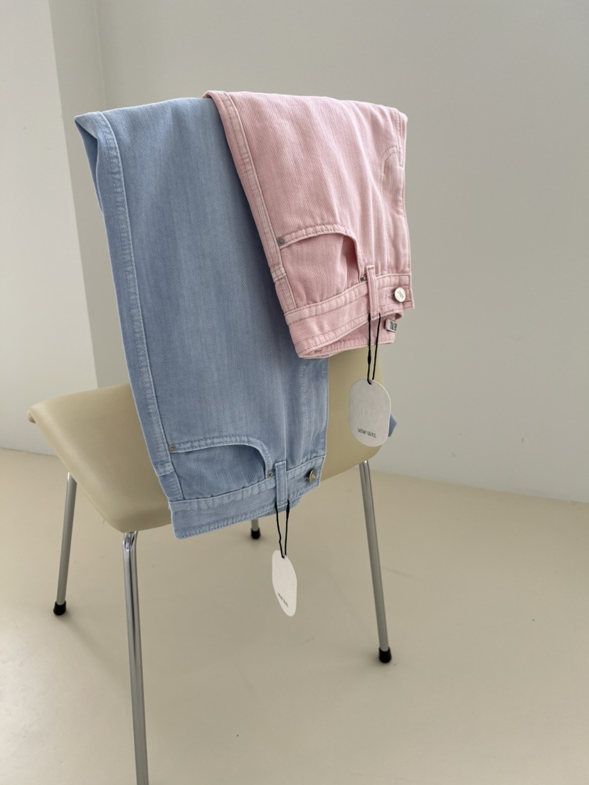 ME MO韓國代購女裝新款職業推薦休閑26春夏牛仔褲不含腰帶ME MO牛仔褲