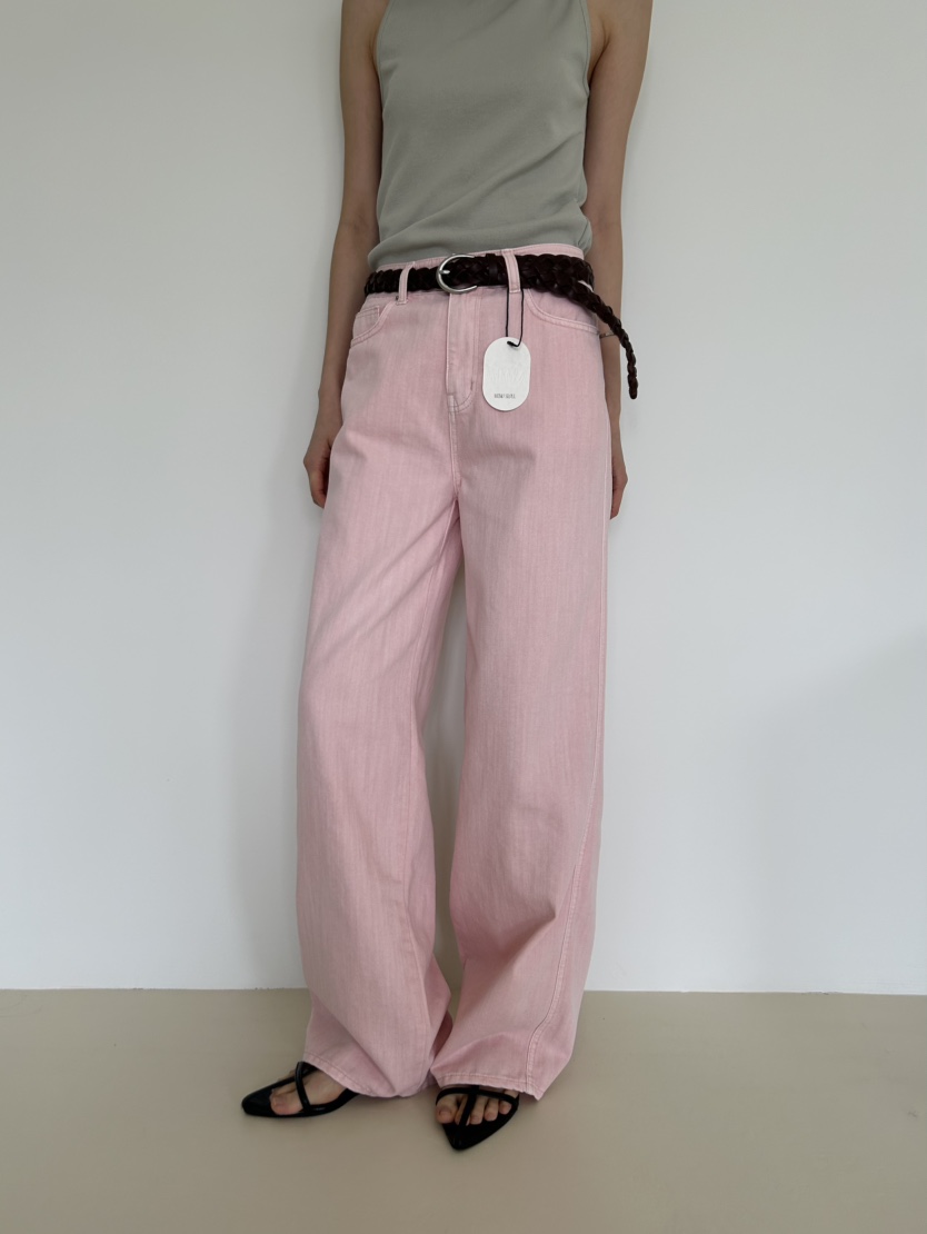 ME MO韓國代購女裝新款職業推薦休閑26春夏牛仔褲不含腰帶ME MO牛仔褲圖色1