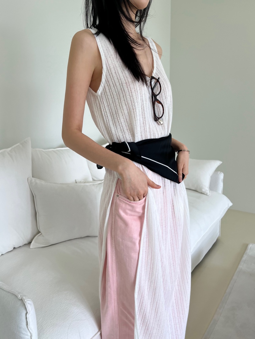 ME MO韓國直郵女士新品26春夏熱賣時尚職業連衣裙不含腰帶ME MO連衣裙