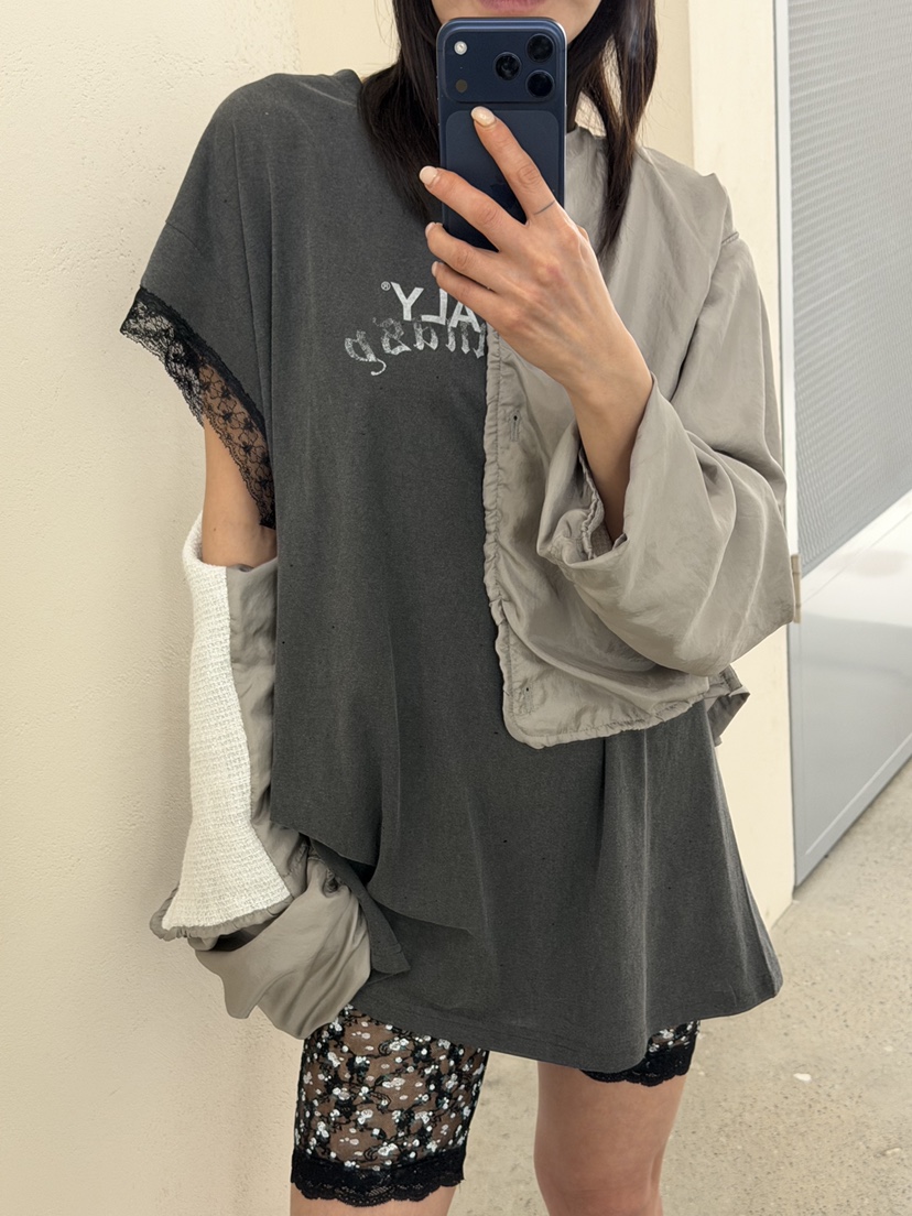 FRANC—L韓國東大門直郵女士新品職業人氣時尚26春夏T恤蕾絲FRANCT恤