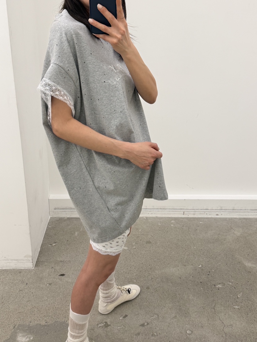 FRANC—L韓國東大門直郵女士新品職業人氣時尚26春夏T恤蕾絲FRANCT恤