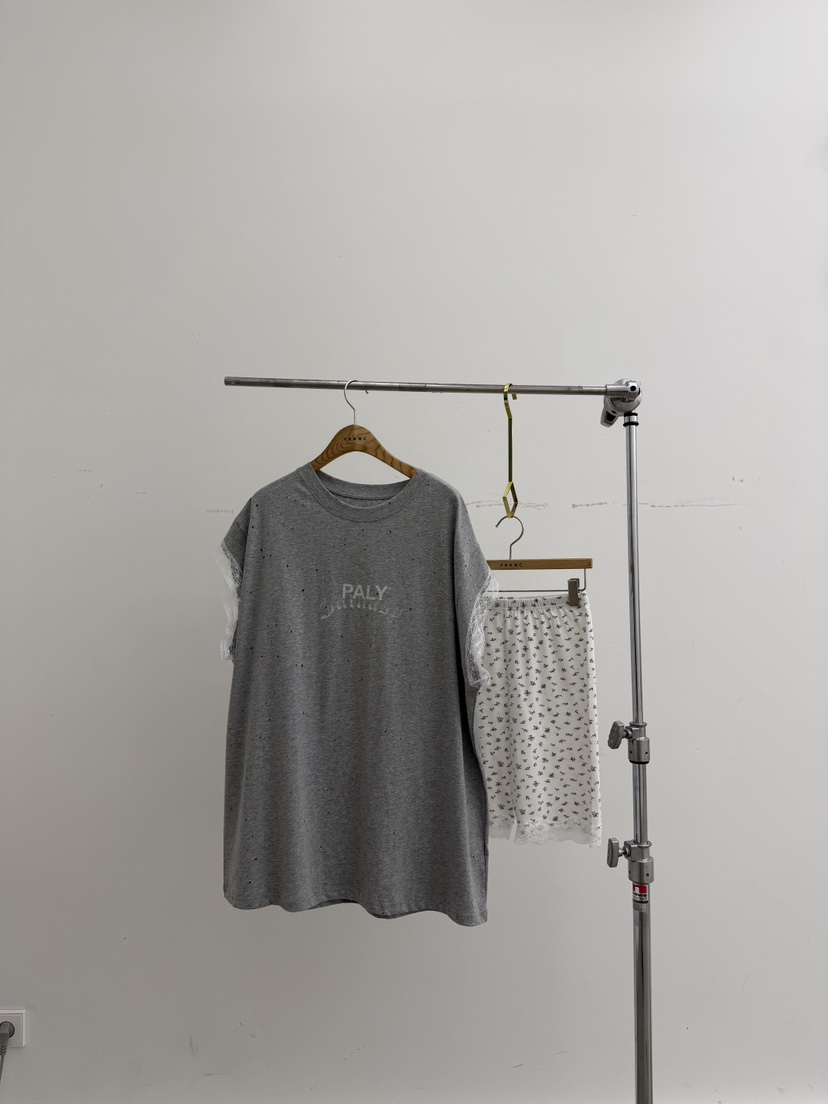 FRANC—L韓國東大門直郵女士新品職業人氣時尚26春夏T恤蕾絲FRANCT恤