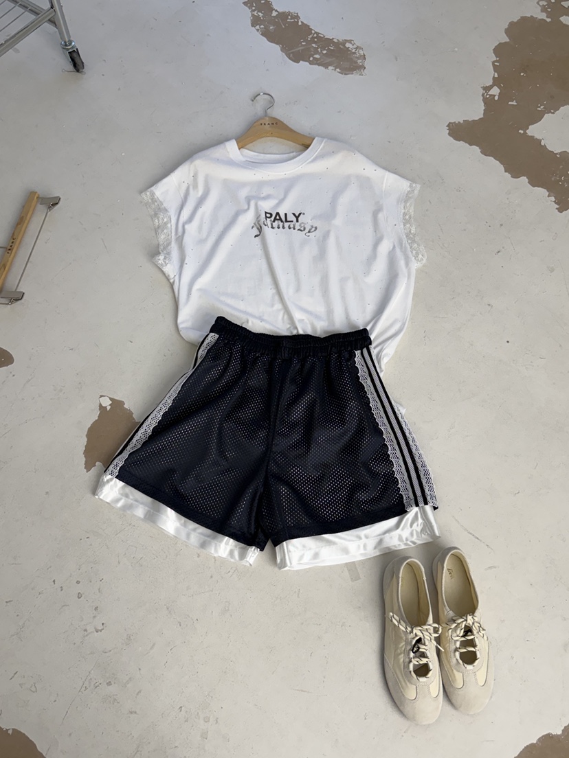 FRANC—L韓國東大門直郵女士新品職業人氣時尚26春夏T恤蕾絲FRANCT恤