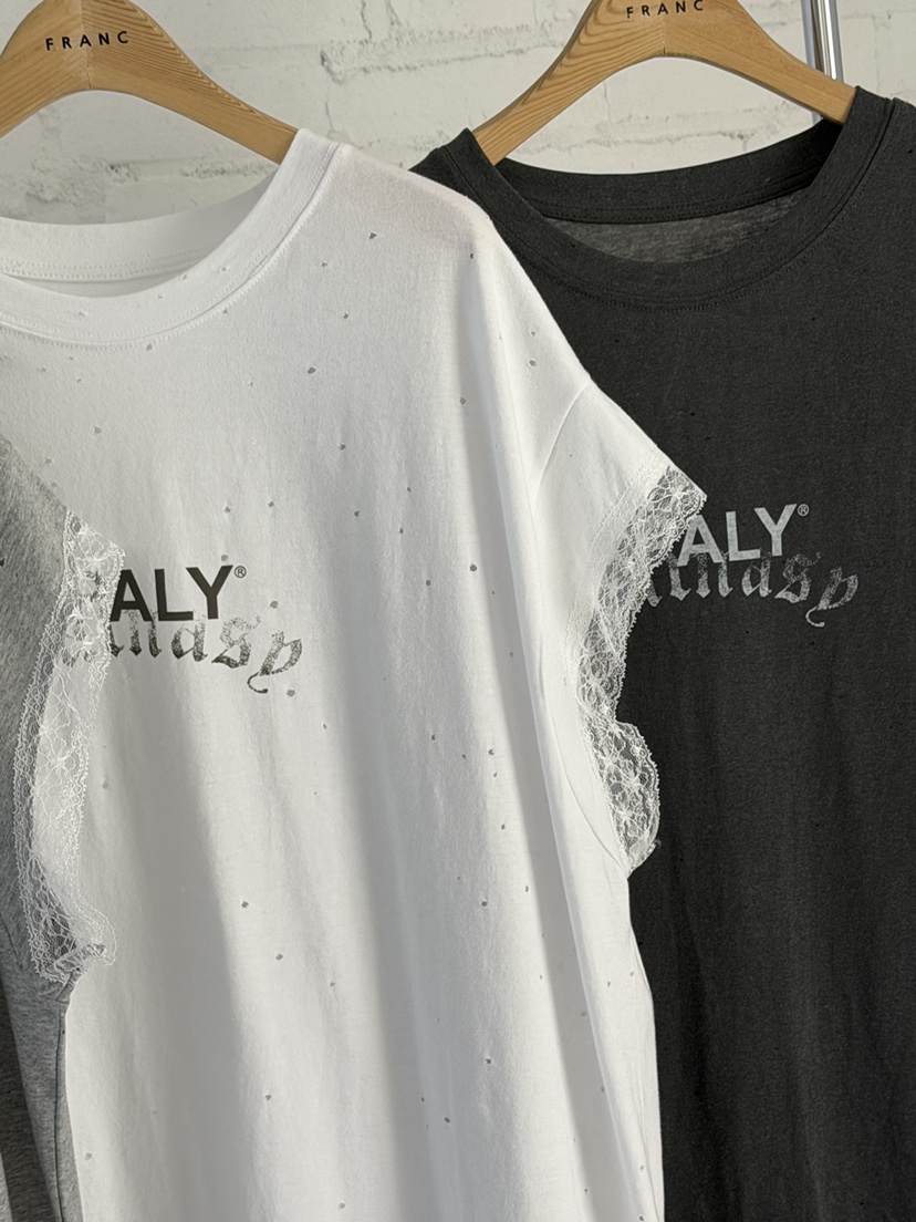 FRANC—L韓國東大門直郵女士新品職業人氣時尚26春夏T恤蕾絲FRANCT恤